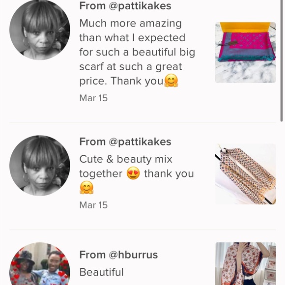 L V Flowers and Leaves Pattern Silk Scarf - Picture 7 of 10